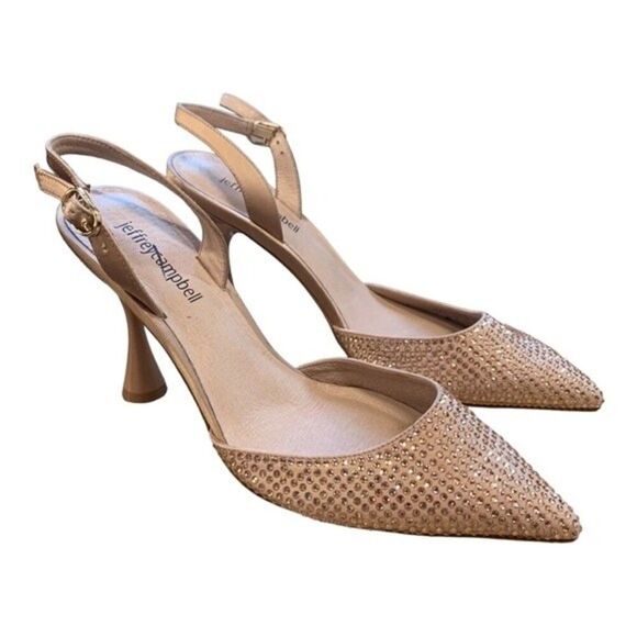NWOB Jeffrey Campbell | Zivote Rhinestone Slingback Pump in Light Pink 6.5 - Picture 11 of 12